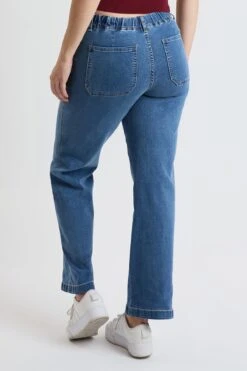 Women's Mid Rise Tie Front Wide Leg Jeans -Wana Fashion Shop WP046950 36M 3