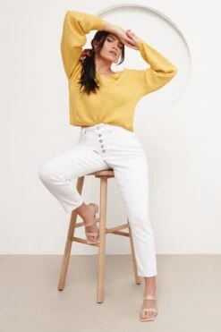 Women's Vintage High Rise Button Fly Skinny Ankle Jeans 27 Women's Vintage High Rise Button Fly Skinny Ankle Jeans -Wana Fashion Shop WP102170N K37 LS2