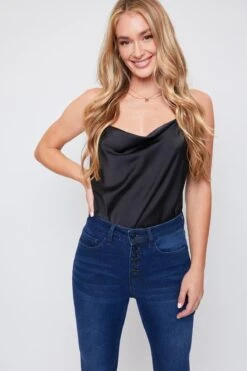 Women's Vintage High Rise Button Fly Skinny Ankle Jeans 32 Women's Vintage High Rise Button Fly Skinny Ankle Jeans -Wana Fashion Shop WP102170N S08 2