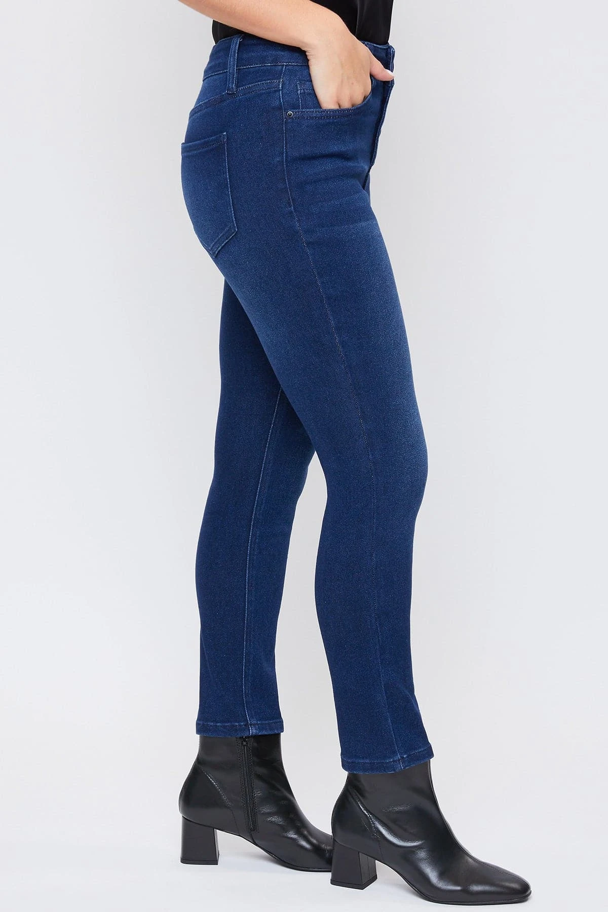 Women's Vintage High Rise Button Fly Skinny Ankle Jeans 10 Women's Vintage High Rise Button Fly Skinny Ankle Jeans - Image 8