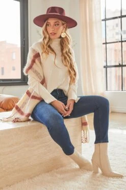 Women's Vintage High Rise Button Fly Skinny Ankle Jeans 33 Women's Vintage High Rise Button Fly Skinny Ankle Jeans -Wana Fashion Shop WP102170N S08 LS3