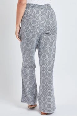 Women's High Rise Linen Blend Wide Leg Pant -Wana Fashion Shop WP1081LN BA002 5