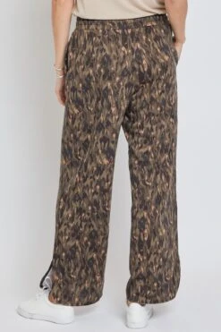 Women's Drawstring Wide Leg Pant With Side Slit -Wana Fashion Shop WP1087FR CA003 3