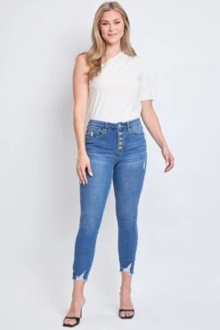 Women's Sustainable Curvy Fit Tummy Control Jean -Wana Fashion Shop WP113665N M2824 4