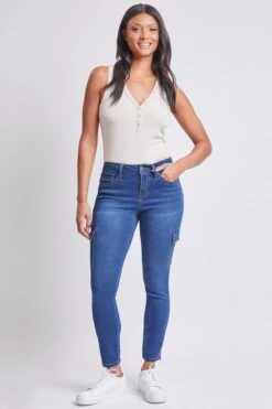Women's Hyperdenim Mid Rise Skinny Cargo Jeans -Wana Fashion Shop WP115887 S08 1