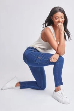 Women's Hyperdenim Mid Rise Skinny Cargo Jeans -Wana Fashion Shop WP115887 S08 5