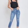 Women's Sustainable Vintage Straight Ankle Jeans -Wana Fashion Shop WP118070N 2754M 1