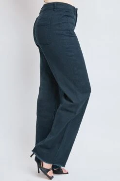 Women's High Rise Snip To Fit Wide Leg Pant 40 Women's High Rise Snip To Fit Wide Leg Pant -Wana Fashion Shop WP121471 BLBRY 3 081cb3dd b6e2 4f8a 961a 94576a85d2c8