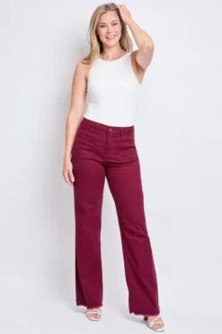 Women's High Rise Snip To Fit Wide Leg Pant 27 Women's High Rise Snip To Fit Wide Leg Pant -Wana Fashion Shop WP121471 DPMAG 4