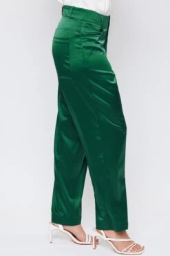 Women's Satin Comfort Stretch Office Pants -Wana Fashion Shop WP137230 EMER 3