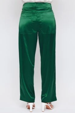 Women's Satin Comfort Stretch Office Pants -Wana Fashion Shop WP137230 EMER 4
