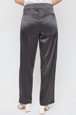 Women's Satin Comfort Stretch Office Pants -Wana Fashion Shop WP137230 GUNME 4