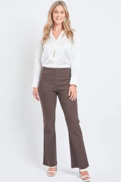 Women's Pull-On Comfort Stretch Bootcut Pant -Wana Fashion Shop WP141031 CLOVE 1