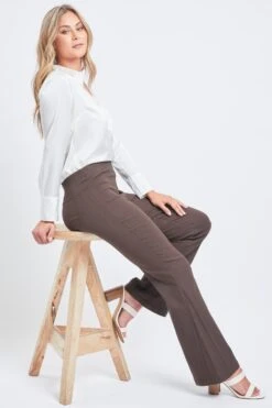 Women's Pull-On Comfort Stretch Bootcut Pant -Wana Fashion Shop WP141031 CLOVE 5