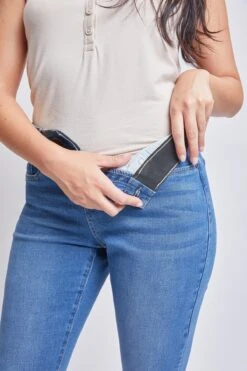 Women's Elastic Waistband Skinny Jeans -Wana Fashion Shop WP147278 M08 6