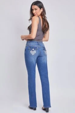 Women’s Mid-Rise Studded Cross Flap Pocket Bootcut Jean -Wana Fashion Shop WP180367 M2986 5 702ee9d3 33d8 4dbe a18d 06277de8824d