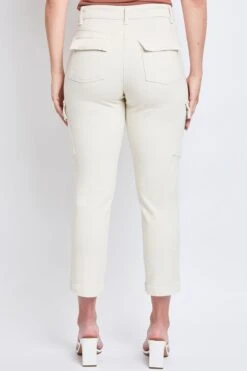 Women's High Rise Comfort Stretch Jean -Wana Fashion Shop WP190789N ECRU 2