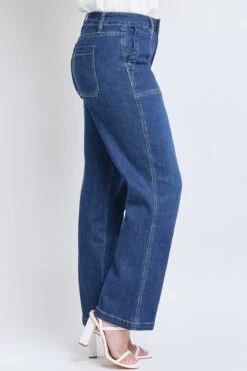 Women's High Rise Pork Chop Pocket Wide Leg Pant -Wana Fashion Shop WP211950 36N 3