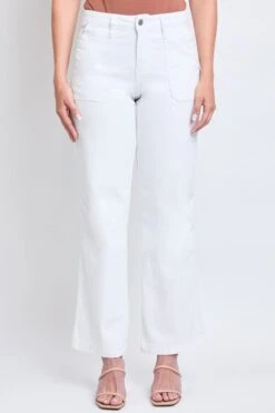 Women's High Rise Pork Chop Pocket Wide Leg Pant -Wana Fashion Shop WP211950 K37 1