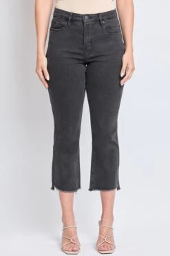 Women's Curvy Fit High Rise Hi-Lo Frayed Hem Jean 27 Women's Curvy Fit High Rise Hi-Lo Frayed Hem Jean -Wana Fashion Shop WP212150 36W 1