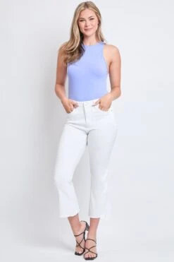 Women's Curvy Fit High Rise Hi-Lo Frayed Hem Jean 24 Women's Curvy Fit High Rise Hi-Lo Frayed Hem Jean -Wana Fashion Shop WP212150 K37 6