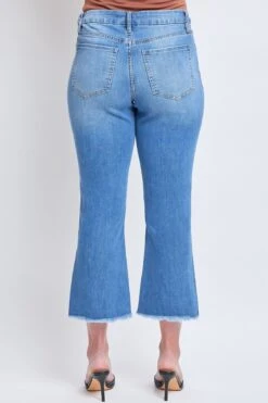 Women's Curvy Fit High Rise Hi-Lo Frayed Hem Jean 35 Women's Curvy Fit High Rise Hi-Lo Frayed Hem Jean -Wana Fashion Shop WP212150 M08 4