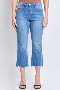 Women's Curvy Fit High Rise Hi-Lo Frayed Hem Jean 33 Women's Curvy Fit High Rise Hi-Lo Frayed Hem Jean -Wana Fashion Shop WP212150 M08 6