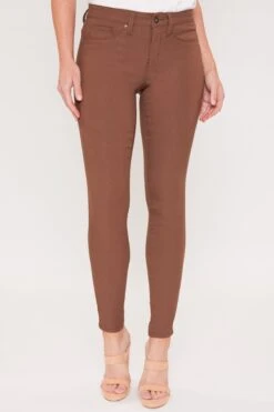 Women's Hyperstretch Mid Rise Skinny Pants, Plum -Wana Fashion Shop WP527931 PLUM 1