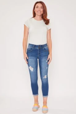 Women's Sustainable WannaBettaButt Cuff Ankle Jeans -Wana Fashion Shop WP58951N M1922 1