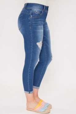 Women's Sustainable WannaBettaButt Cuff Ankle Jeans -Wana Fashion Shop WP58951N M1922 3