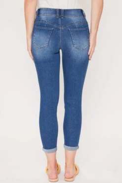 Women's Sustainable WannaBettaButt Cuff Ankle Jeans -Wana Fashion Shop WP58951N M1922 4