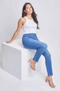 Women's Sustainable High Rise Skinny Jeans -Wana Fashion Shop WP60653 M08 4 3db13f86 c8a9 4549 ae57 beb9b9f8246a