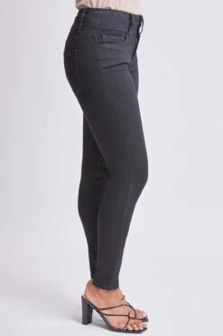 Women's Essential 3 Button High Rise Skinny Jean With Functional Front Pockets -Wana Fashion Shop WP60740 W37 4