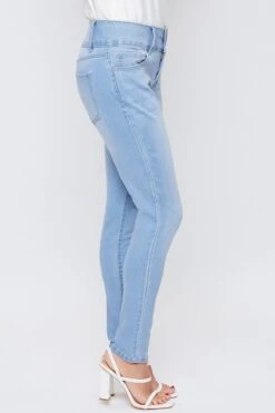 Women's 3 Button Signature Slim Stretch High Rise Skinny Jeans -Wana Fashion Shop WP60741 L08 3