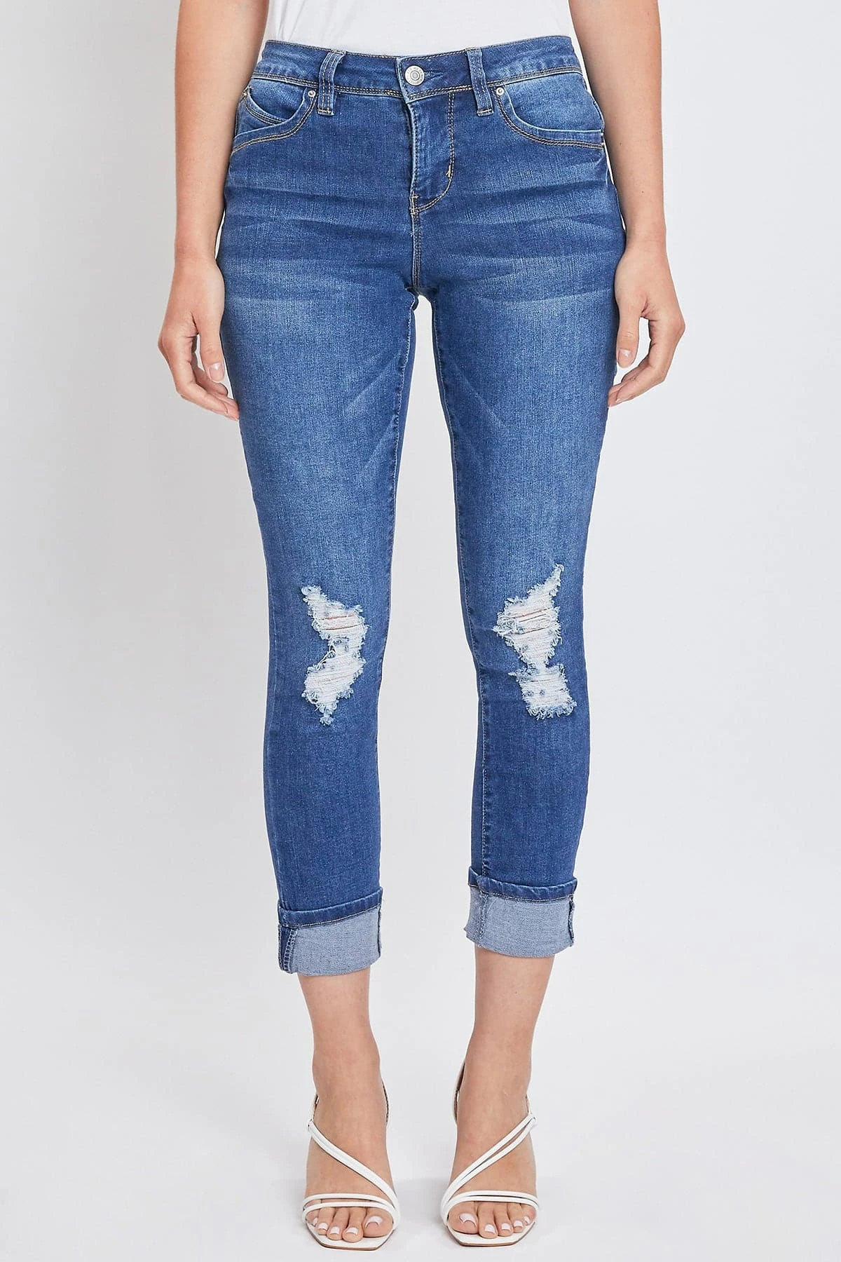 Women's Sustainable WannaBettaButt Mega Cuff Ankle Jeans 4 Women's Sustainable WannaBettaButt Mega Cuff Ankle Jeans - Image 2