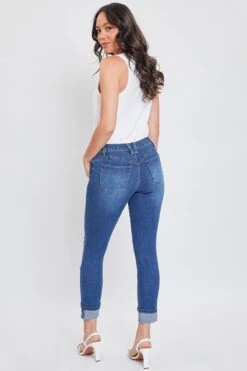 Women's Sustainable WannaBettaButt Mega Cuff Ankle Jeans 27 Women's Sustainable WannaBettaButt Mega Cuff Ankle Jeans -Wana Fashion Shop WP661751N M1695 6