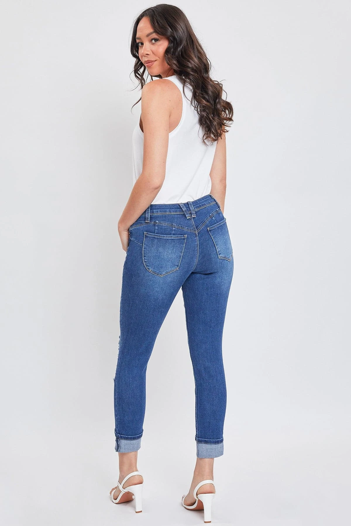 Women's Sustainable WannaBettaButt Mega Cuff Ankle Jeans 8 Women's Sustainable WannaBettaButt Mega Cuff Ankle Jeans - Image 6