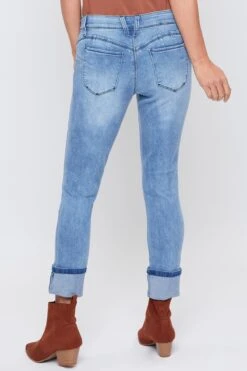 Women's Sustainable WannaBettaButt Mega Cuff Ankle Jeans 34 Women's Sustainable WannaBettaButt Mega Cuff Ankle Jeans -Wana Fashion Shop WP661751N 203M1 4