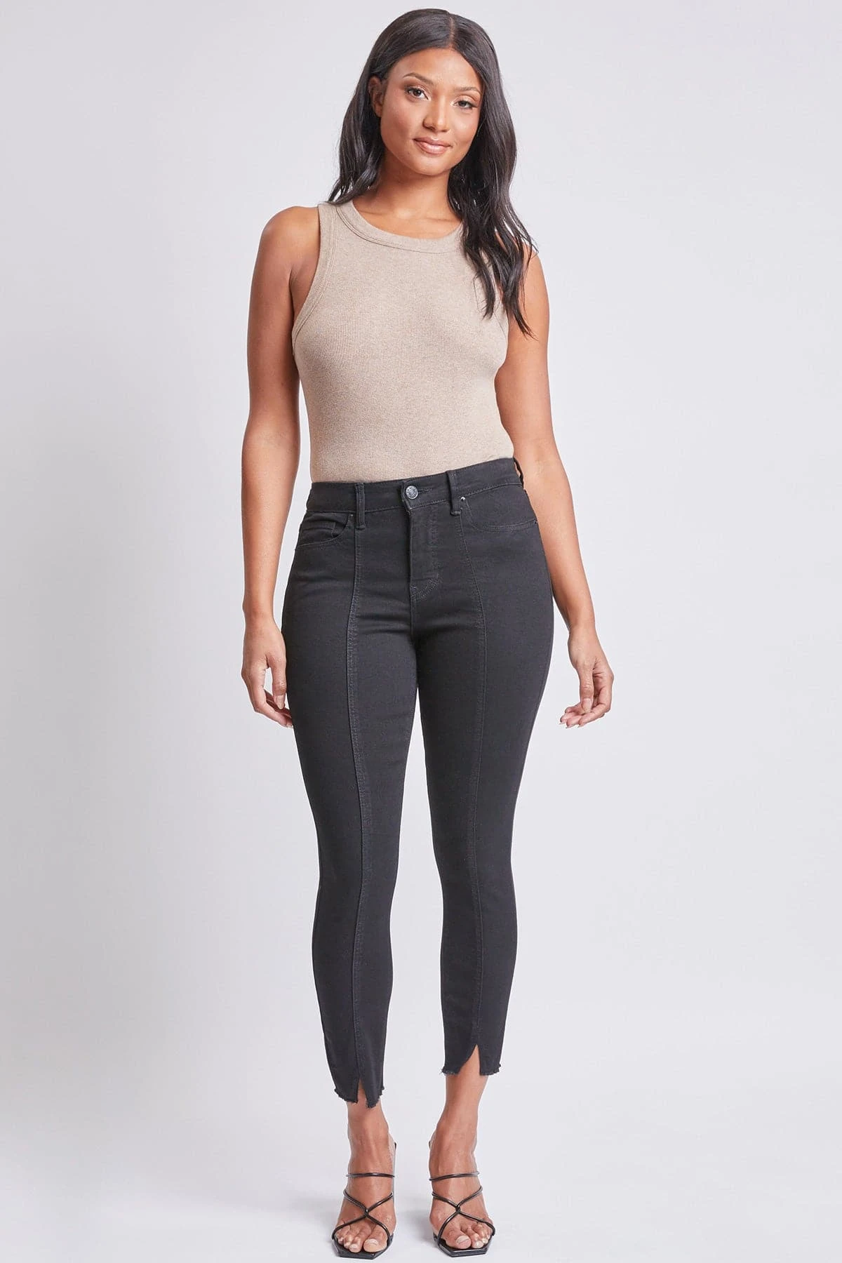 Women's High Rise Skinny Jean With Front Seam And Slit Detail Lifestyle Collection 3 Women's High Rise Skinny Jean With Front Seam And Slit Detail Lifestyle Collection