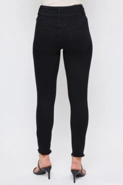 Women's WannaBettaButt 2-Button Fray Hem Ankle Jean -Wana Fashion Shop WP87419 W2568 4