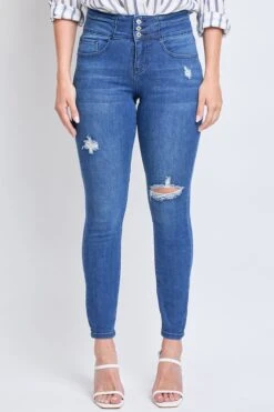 Women's High Rise 3 Button Stacked Waistband Skinny Sustainable Jean -Wana Fashion Shop WP87551N N2562 1 7a386586 ea79 4328 934e 4a010e60f60b