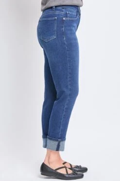 Women's High Rise Vintage Wash Straight Cuff Jean -Wana Fashion Shop WP88370N S08 2 0a448509 8472 4e65 86d6 2bb9fd2009a1