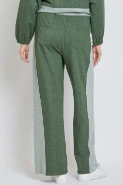 Women's Pull On Wide Leg Pant With Raw Edge Hem -Wana Fashion Shop WP896RT PESTO 4