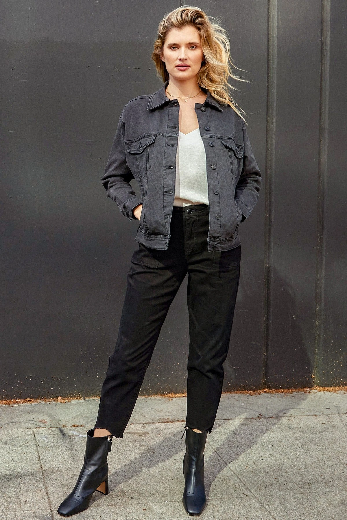 Women's Pork Chop Pocket Pants With Dog Bite Hem 3 Women's Pork Chop Pocket Pants With Dog Bite Hem