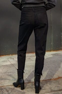 Women's Pork Chop Pocket Pants With Dog Bite Hem 21 Women's Pork Chop Pocket Pants With Dog Bite Hem -Wana Fashion Shop WP91921 BLACK 2