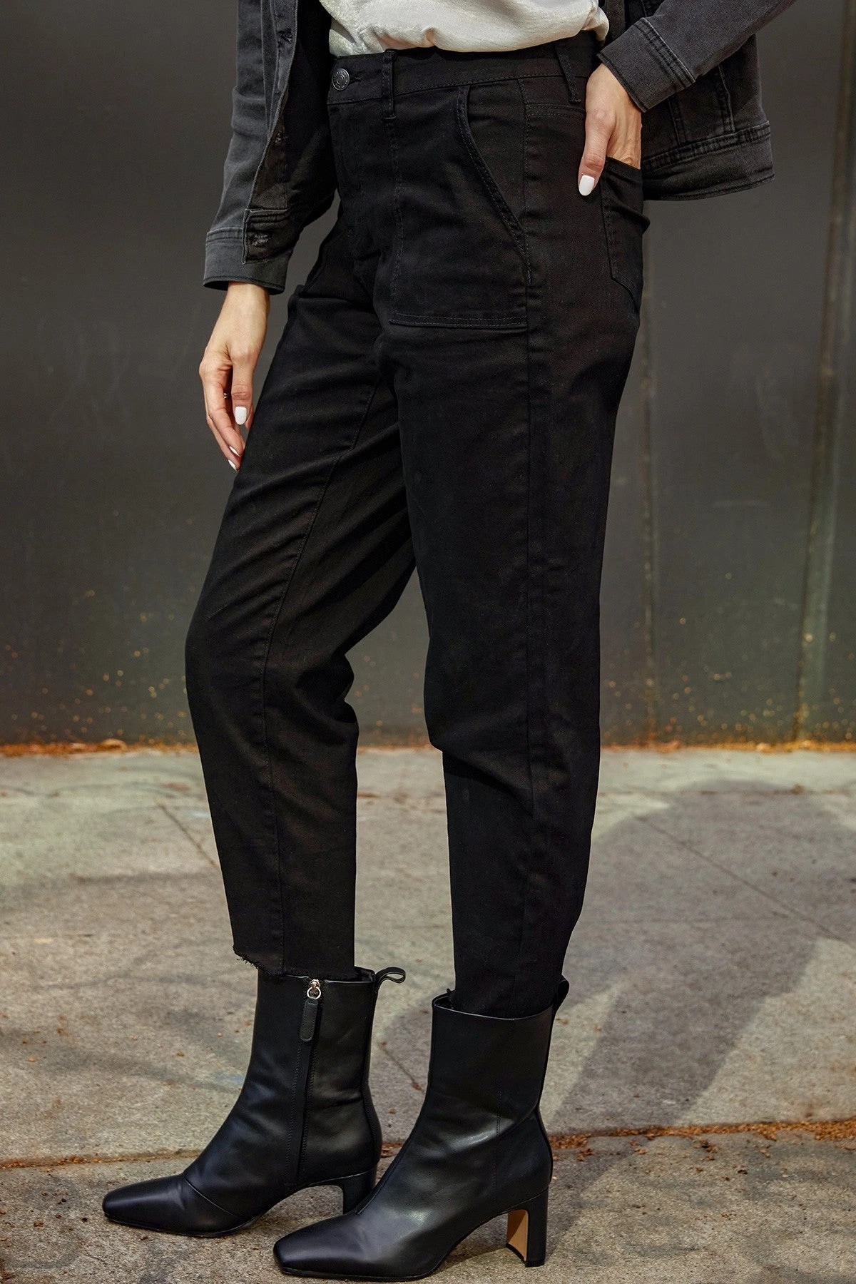 Women's Pork Chop Pocket Pants With Dog Bite Hem 4 Women's Pork Chop Pocket Pants With Dog Bite Hem - Image 2