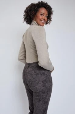 Women's Pork Chop Pocket Pants With Dog Bite Hem 22 Women's Pork Chop Pocket Pants With Dog Bite Hem -Wana Fashion Shop WP91921 BLPYT 1