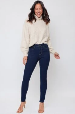 Women's Essential High Rise Clean Hem Skinny Jean -Wana Fashion Shop WP935517 S37 1