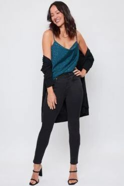 Women's Essential High Rise Clean Hem Skinny Jean -Wana Fashion Shop WP935517 Z37 1