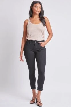 Women's Tummy Control 2 Button Rolled Cuff Jean -Wana Fashion Shop WP938141 W37 1